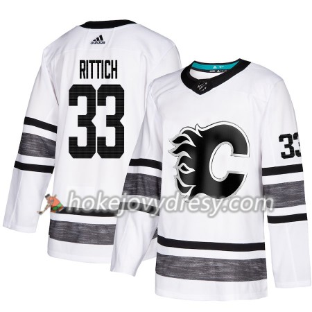 Pánské Hokejový Dres Calgary Flames David Rittich 33 Bílá 2019 NHL All-Star Adidas Authentic